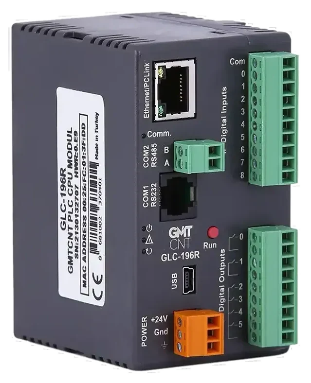 GLC-196R 9DI, 6RO - Yerli Üretim PLC - CPU Modülleri